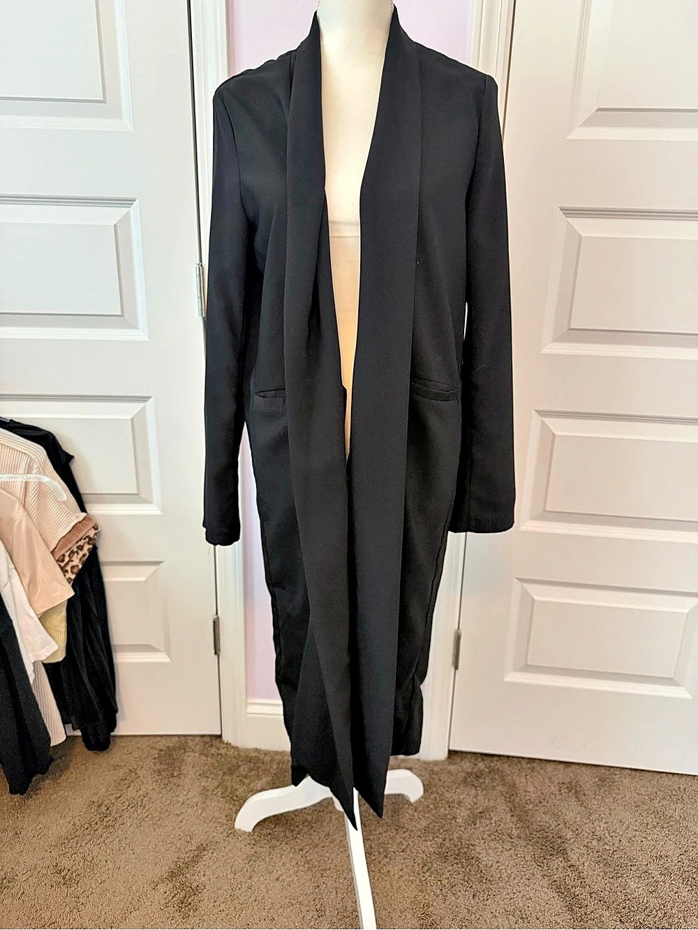 Fashion Nova Longline Black Blazer Like New